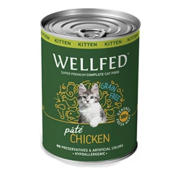 Wellfed Kitten Grain Free Κοτόπουλο  400gr Wellfed Kitten Grain Free Κοτόπουλο  400gr