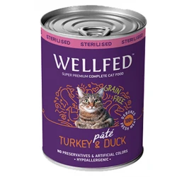Wellfed Cat για Στειρωμένες Γαλοπούλα και Πάπια 400gr