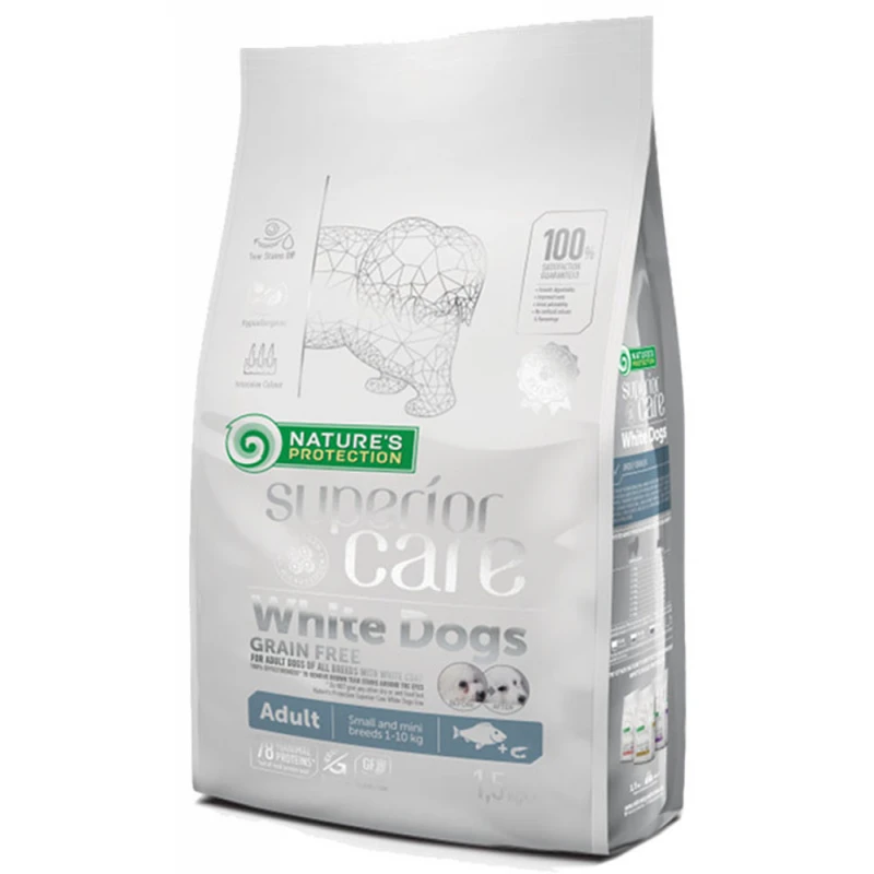 Nature's Protection Superior Care White Dog Small & Mini Adult με Λευκά Ψάρια 10kg ΣΚΥΛΟΙ