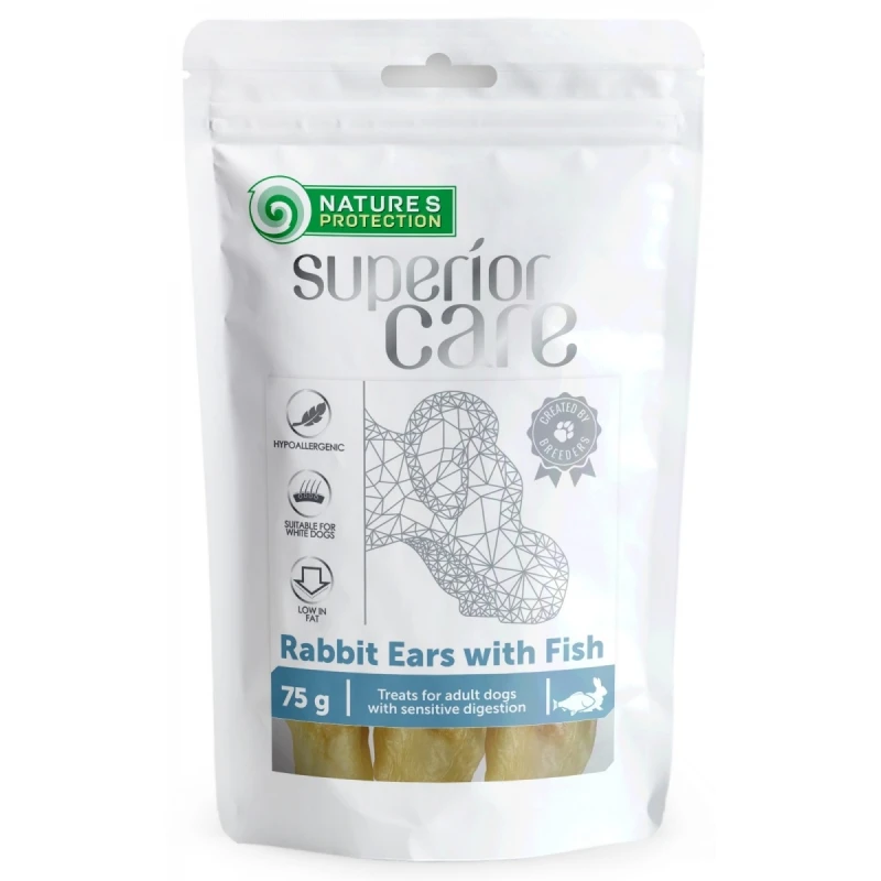 NATURE'S PROTECTION SUPERIOR CARE RABBIT EARS WITH FISH 75GR ΛΙΧΟΥΔΙΕΣ & ΚΟΚΑΛΑ