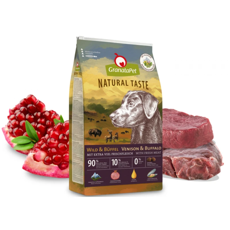 GranataPet Natural Taste Adult Game and Buffalo 12kg ΞΗΡΑ ΤΡΟΦΗ ΣΚΥΛΟΥ