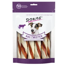 Λιχουδιές Dokas Chew Twister Rawhide Duck heart and Duck breast 200gr