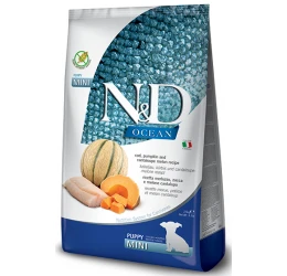 N&D Ocean Grain Free Pumpkin Codfish & Cantaloupe Melon Puppy Mini 2,5kg N&D Ocean Grain Free Pumpkin Codfish & Cantaloupe Melon Puppy Mini 2,5kg