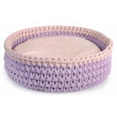Camon Κρεβατάκι Σκύλου και Γάτας  Macrame Βαμβακερό 40cm Ροζ - Λιλά Camon Κρεβατάκι Σκύλου και Γάτας  Macrame Βαμβακερό 40cm Ροζ - Λιλά