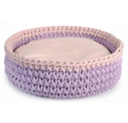 Camon Κρεβατάκι Σκύλου και Γάτας  Macrame Βαμβακερό 40cm Ροζ - Λιλά Camon Κρεβατάκι Σκύλου και Γάτας  Macrame Βαμβακερό 40cm Ροζ - Λιλά