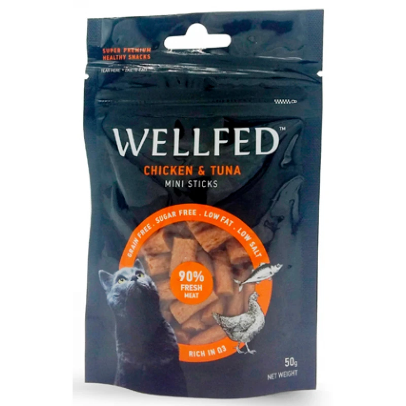 Λιχουδιές Γάτας Pet Interest Wellfed Mini Sticks Chicken & Tuna 50gr ΛΙΧΟΥΔΙΕΣ ΓΑΤΑΣ