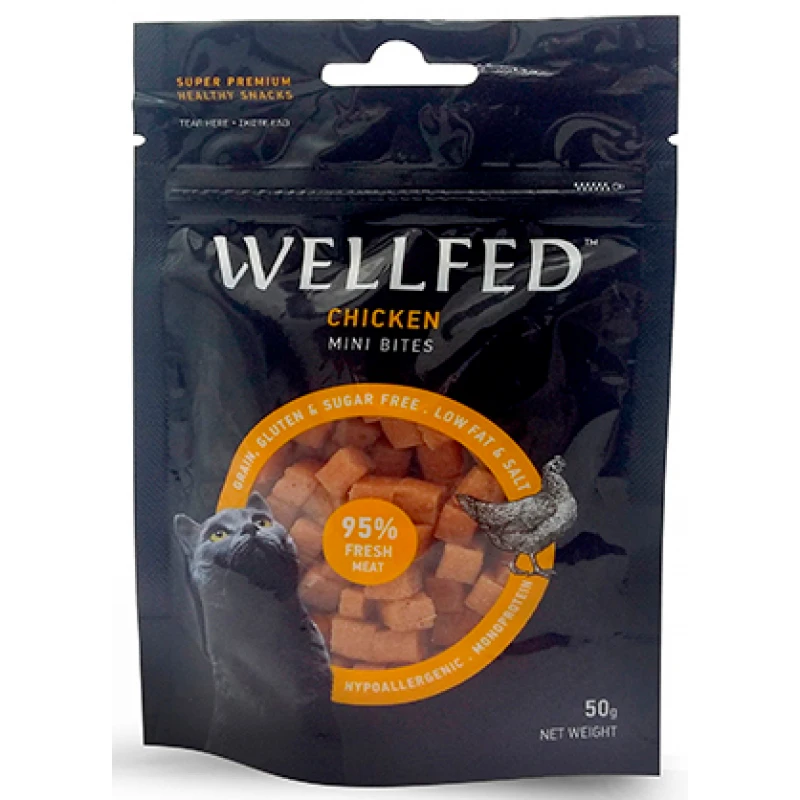 Λιχουδιές Γάτας Pet Interest Wellfed Mini Chicken Bites 50gr ΛΙΧΟΥΔΙΕΣ ΓΑΤΑΣ