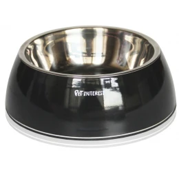 Pet Interest Μπολ Σκύλου και Γάτας Μελαμίνης Deluxe Black Medium 350/450ml Pet Interest Μπολ Σκύλου και Γάτας Μελαμίνης Deluxe Black Medium 350/450ml