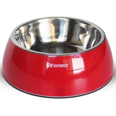 Pet Interest Μπολ Σκύλου και Γάτας Μελαμίνης Deluxe Red Large 700/900ml