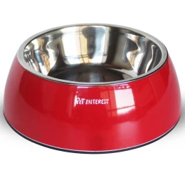 Pet Interest Μπολ Σκύλου και Γάτας Μελαμίνης Deluxe Red Small 200ml
