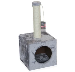 Cat Tree Cube Γκρι  31x31x67h cm Cat Tree Cube Γκρι  31x31x67h cm