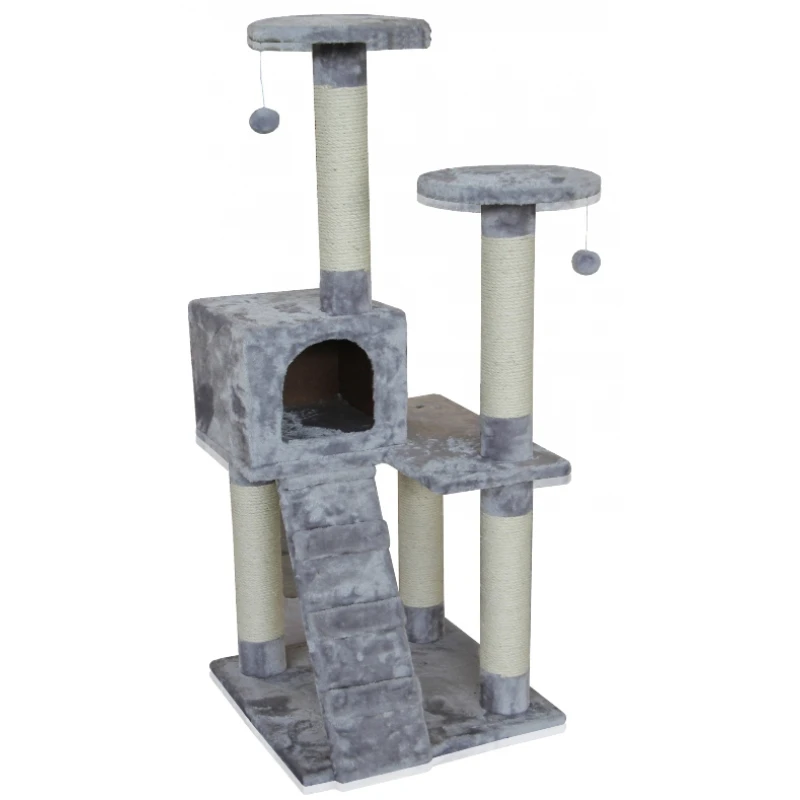 ΓΑΤΟΔΕΝΤΡΟ DOUBLE TOWER ΤΗΣ PET INTEREST 130cm  ΓΚΡΙ ΓΑΤΕΣ