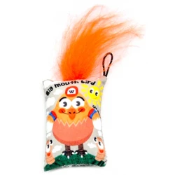 Παιχνίδι Γάτας Pet Interest  Silver Vine Big mouth hairy bird 9x6x3cm Πορτοκαλί