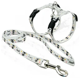 Σαμαράκι γάτας με λουρί Pet Interest Meow White Small