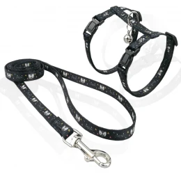 Σαμαράκι γάτας με λουρί Pet Interest Meow Black Medium