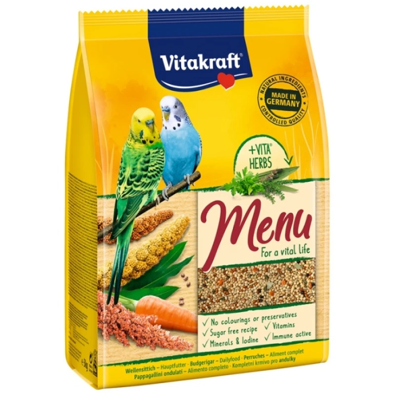 Vitakraft Menu Vital τροφή με μέλι για παπαγαλάκια 500gr. ΠΟΥΛΙΑ