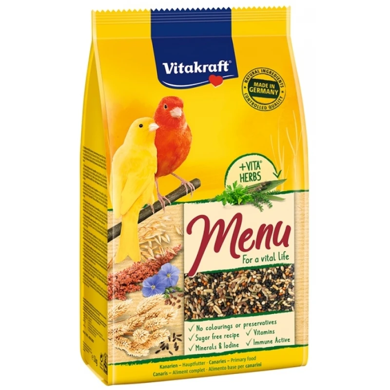 Vitakraft Menu Vital τροφή premium με μέλι για καναρίνια 1kg ΤΡΟΦΕΣ ΓΙΑ ΠΟΥΛΙΑ