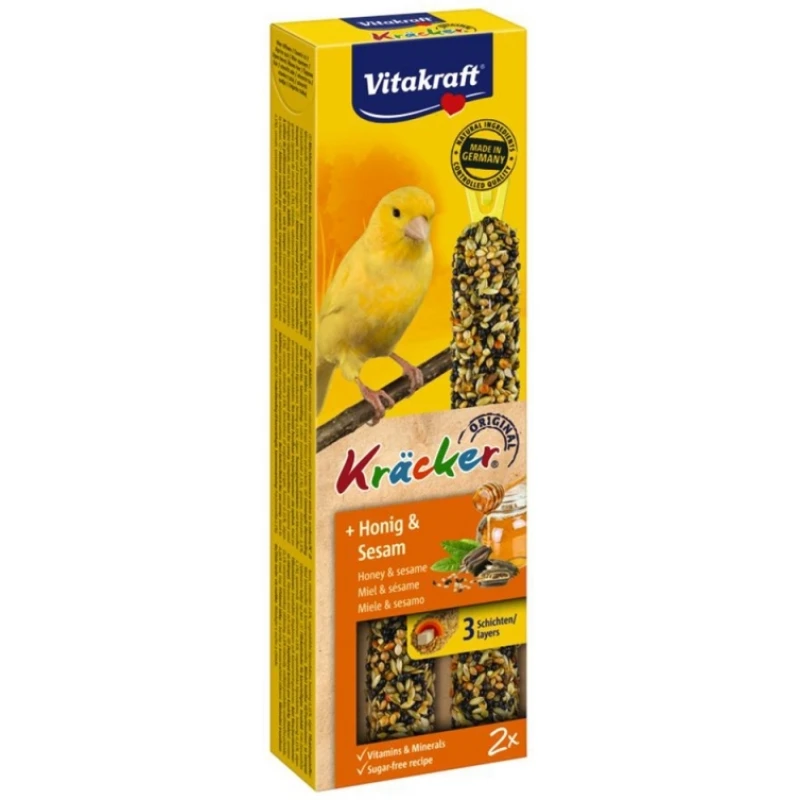 Vitakraft Kracker Duo για καναρίνια με μέλι και σουσάμι 2 τεμ. ΠΟΥΛΙΑ
