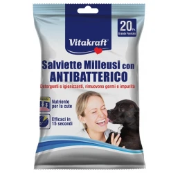 Vitakraft Μαντηλάκια Καθαρισμού Αντιβακτηριδιακά 20τεμ. Vitakraft Μαντηλάκια Καθαρισμού Αντιβακτηριδιακά 20τεμ.
