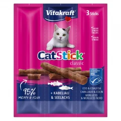 Cat Stick Mini Μπακαλιάρο και Τόνο 3τμχ