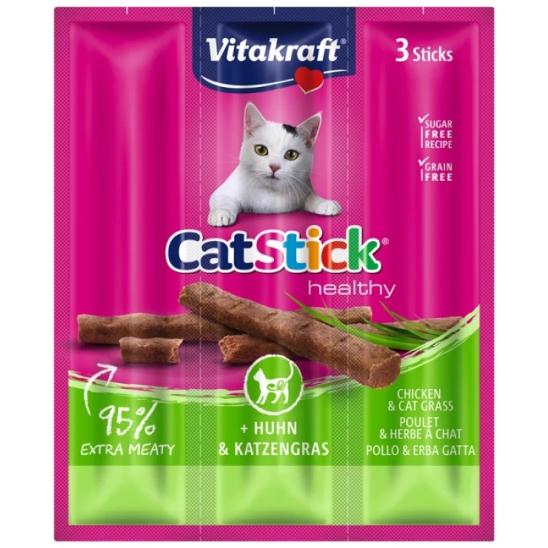 Cat Stick Κοτόπουλο & Γρασίδι  3τμχ ΛΙΧΟΥΔΙΕΣ ΓΑΤΑΣ