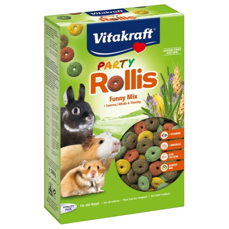 VITAKRAFT ROLLIS PARTY 500GR ΤΡΟΦΕΣ ΚΟΥΝΕΛΙΩΝ