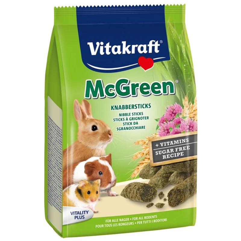 Vitakraft Greenies μπαστουνάκια με θρεπτικό χόρτο 50gr ΜΙΚΡΑ ΖΩΑ - ΚΟΥΝΕΛΙΑ