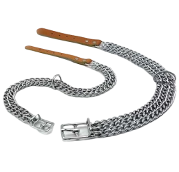 Κολάρο Σκύλου Δερμάτινο με Διπλή Αλυσίδα Pet Interest Medium 2mmx55cm Κολάρο Σκύλου Δερμάτινο με Διπλή Αλυσίδα Pet Interest Medium 2mmx55cm