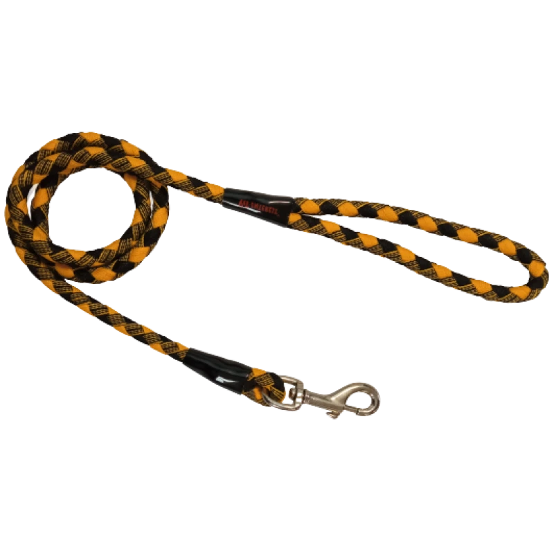 Λουρί, Οδηγός Σκύλου Sunset Rope Κίτρινο - Μαύρο 1,8x60cm από ορειβατικό σχοινί ΣΚΥΛΟΙ