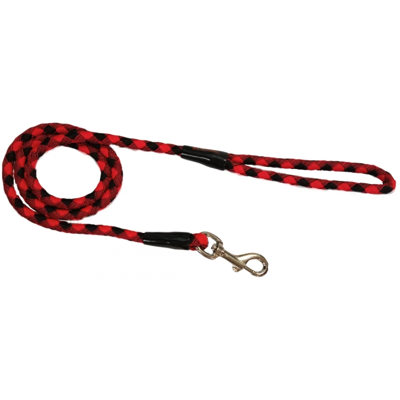 Λουρί, Οδηγός Σκύλου Black Fire Rope Κόκκινο - Μαύρο 1x120cm από ορειβατικό σχοινί ΣΚΥΛΟΙ