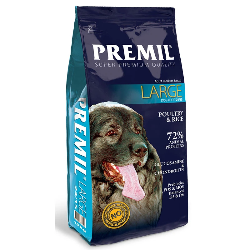 PREMIL ADULT LARGE POULTRY & RICE 15KG ΞΗΡΑ ΤΡΟΦΗ ΣΚΥΛΟΥ