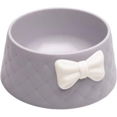 Πλαστικό Μπολ με φιόγκο (15,5-18cm)x8cm Γκρι Πλαστικό Μπολ με φιόγκο (15,5-18cm)x8cm Γκρι