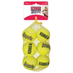 Kong Air Dog Tennis Ball With Squeaker Medium 6τμχ Kong Air Dog Tennis Ball With Squeaker Medium 6τμχ