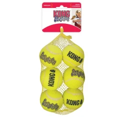 Kong Air Dog Tennis Ball With Squeaker Medium 6τμχ Kong Air Dog Tennis Ball With Squeaker Medium 6τμχ