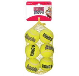 Kong Air Dog Tennis Ball With Squeaker Medium 6τμχ Kong Air Dog Tennis Ball With Squeaker Medium 6τμχ
