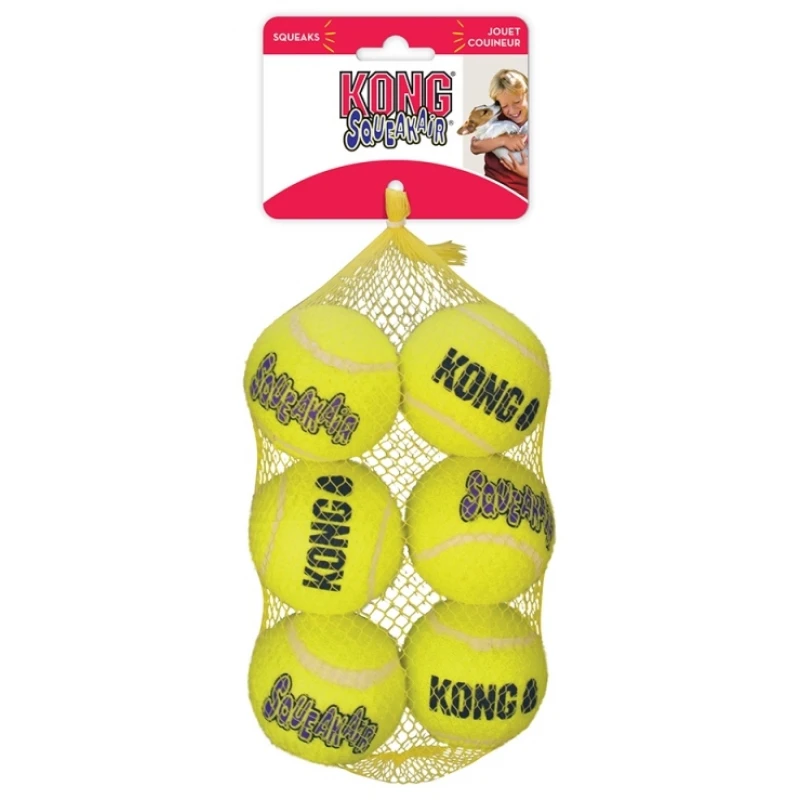 KONG AIR DOG TENNIS BALL WITH SQUEAKER MEDIUM 6τμχ ΠΑΙΧΝΙΔΙΑ