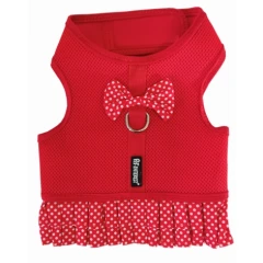 Σαμαράκι Γιλέκο Σκύλου Mesh Harness Φούστα Red L 17x46-65cm