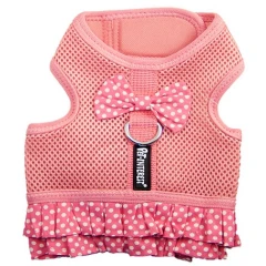 Σαμαράκι Γιλέκο Σκύλου Mesh Harness Φούστα Pink L 17x46-65cm