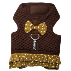Σαμαράκι Γιλέκο Σκύλου Mesh Harness Φούστα Brown L 17x46-65cm