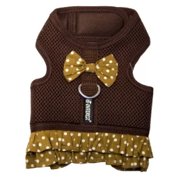 Σαμαράκι Γιλέκο Σκύλου Mesh Harness Φούστα Brown S 11,5x32-40cm