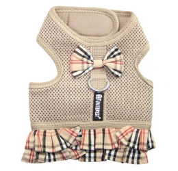 Σαμαράκι Γιλέκο Σκύλου Mesh Harness Φούστα Καρό M 14x40-48cm