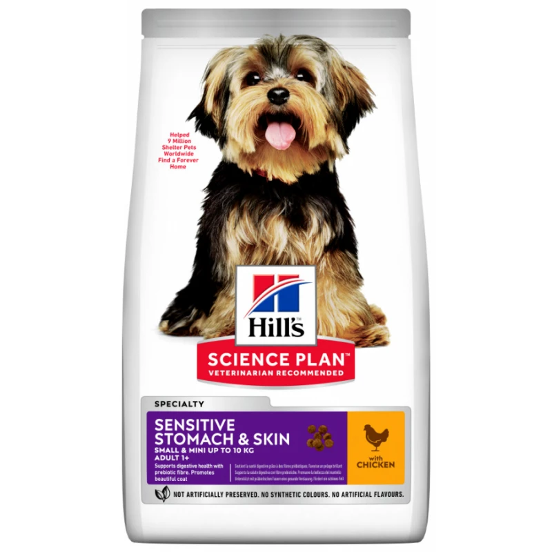 Hill's Science Plan Adult Small & Mini Sensitive Stomach & Skin 1.5kg με κοτόπουλο ΣΚΥΛΟΙ