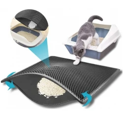 Χαλάκι Άμμου γάτας Large 55x75cm Μαύρο