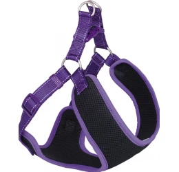Σαμαράκι Γιλέκο Σκύλου Nobby Black Mesh Reflect Neon Purple (Πλάτος 1cm X Περιφ 28-33cm)