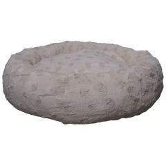 Κρεβατάκι Σκύλου και Γάτας Woofmoda Πουφ Στρογγυλό Εκρού No1 80cm