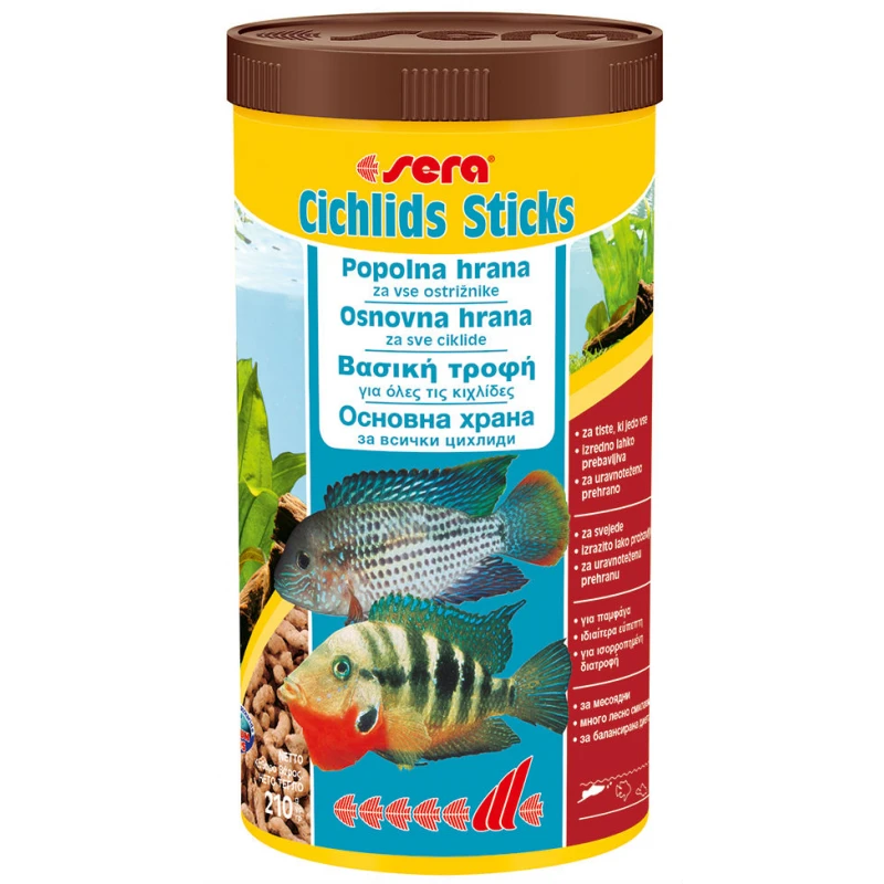 Sera Cichlids Sticks Βασική Τροφή σε στικς για Κιχλίδες 1000ml  ΤΡΟΦΕΣ ΓΙΑ ΨΑΡΙΑ