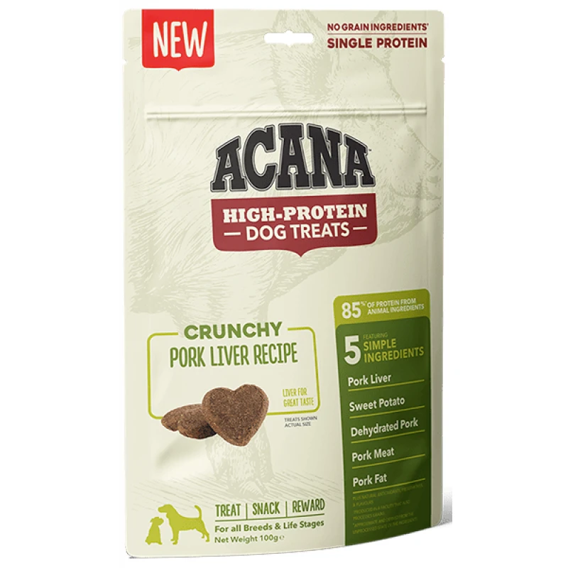 Λιχουδιές Acana High Protein Crunchy Pork Liver Treat 100gr ΣΚΥΛΟΙ