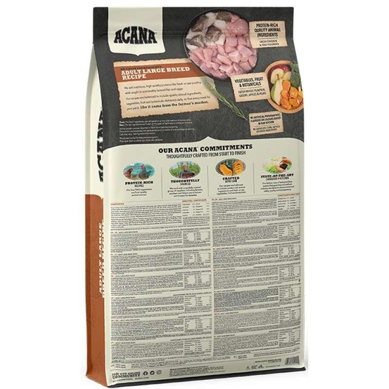 ACANA ADULT LARGE BREED (grain free) 11,4kg ΞΗΡΑ ΤΡΟΦΗ ΣΚΥΛΟΥ