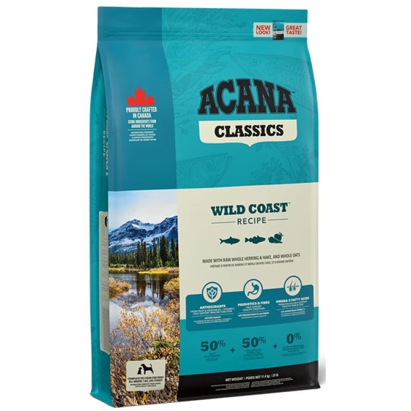 Acana Wild Coast 11,4kg + 2kg Δώρο ΣΚΥΛΟΙ