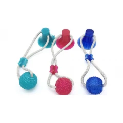 Παιχνίδι σκύλου μπάλα με βεντούζα  Παιχνίδι σκύλου μπάλα με βεντούζα